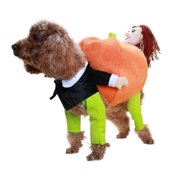 Funny Cosplay Pet Dog Costume Pumpkin Suit Halloween Clothes For Dogs Party Dressing Up Dog Clothing