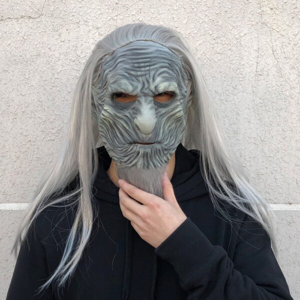 Game of Thrones 8 The White Walkers Mask Cosplay Night King Zombie Latex Masks Cóisir Oíche Shamhna 1