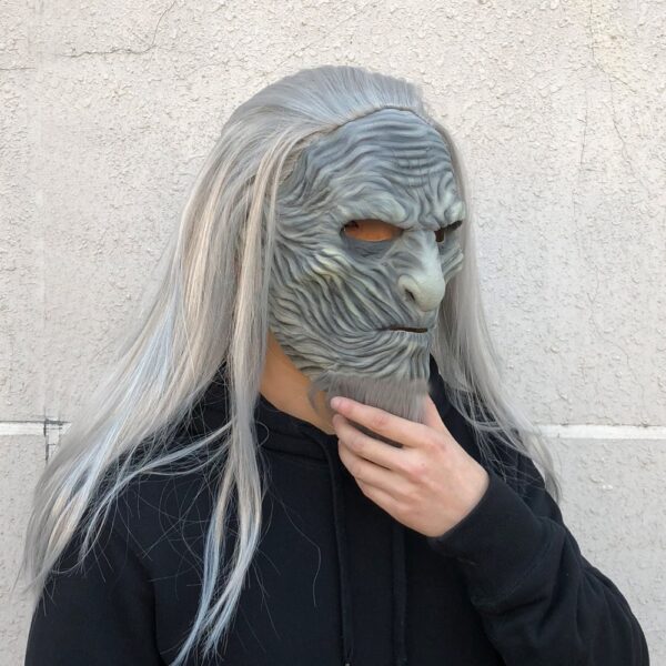 Game of Thrones 8 The White Walkers Mask Cosplay Night King Zombie Latex Masks Halloween Party 2