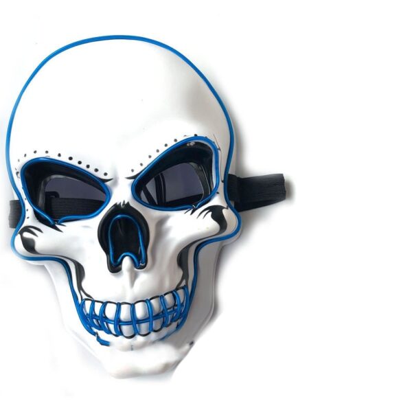 Halloween Horror Party Mask Mask Ghost Head Led Light Mask El Cold Light Fluorescent Mask 1