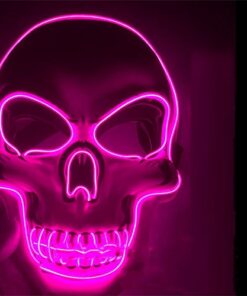 Halloween Horror Party Maska Maska Ghost Head Led Light Mask El Cold Light Fluorescentna maska ​​2.jpeg 640x640 2