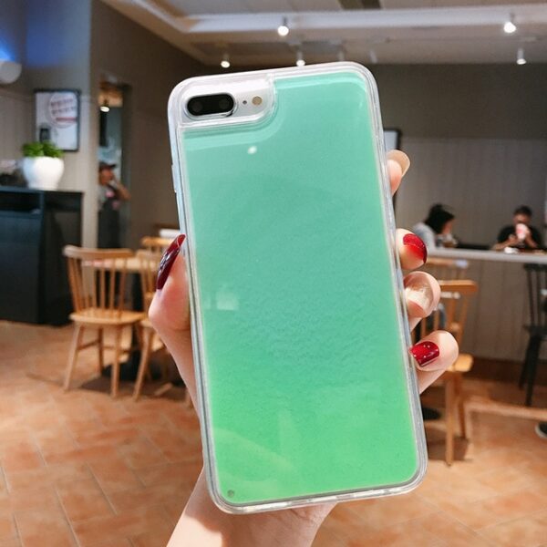 Святловы неонавы пясочны чахол для мабільнага iPhone XR XS max X 6 7 8 plus Glow 1.jpg 640x640 1