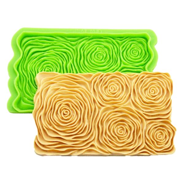 Meibum Rose Flower Fondant Cake Mold Wedding Party Paste Sugar Craft Pastry Petal Border Decorating Mould 3