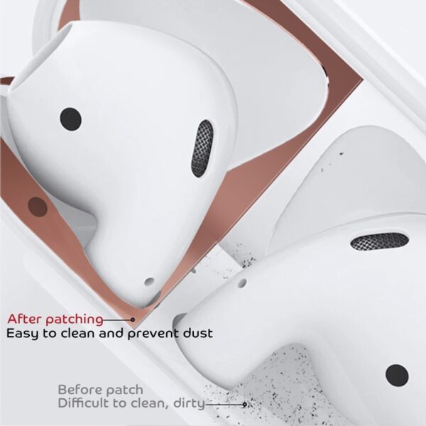 Metal Dust Guard sticker for Apple AirPods Case Cover Dust proof Protective Sticker Skin Protector for 4