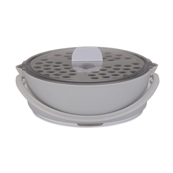 Mini Portable Foldable Electric Multifunctional Steaming Stewing Hot Pot 2 In 1 Silica Gel Saucepot Electric 1
