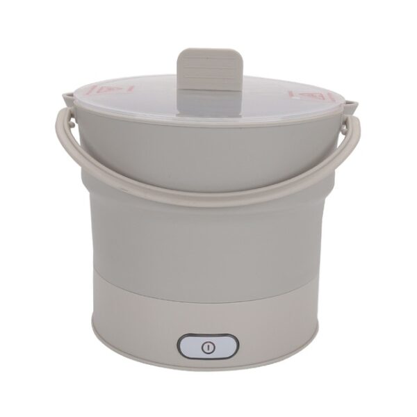 Mini Portable Foldable Electric Multifunctional Steaming Stewing Hot Pot 2 In 1 Silica Gel Saucepot