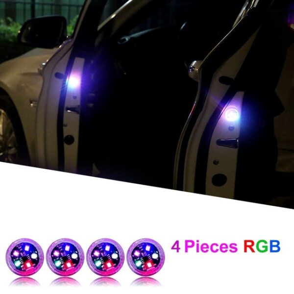 NEW 5 LEDs Car Door Opening Warning Lights Wireless Magnetic Induction Strobe Flashing Anti Rear end 11.jpg 640x640 11