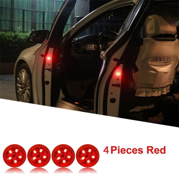 NEW 5 LEDs Car Door Opening Warning Lights Wireless Magnetic Induction Strobe Flashing Anti Rear end 5.jpg 640x640 5