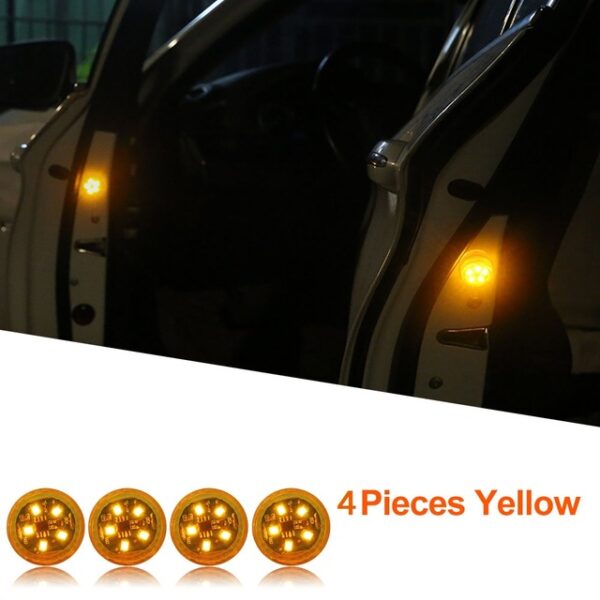 NEW 5 LEDs Car Door Opening Warning Lights Wireless Magnetic Induction Strobe Flashing Anti Rear end 8.jpg 640x640 8