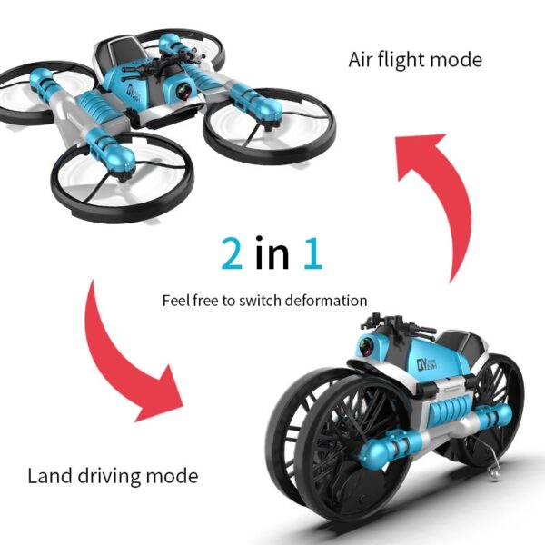 NEW drone with camera 2 4G remote control Helicopter deformation motorcycle folding four axis aircraft rc 1