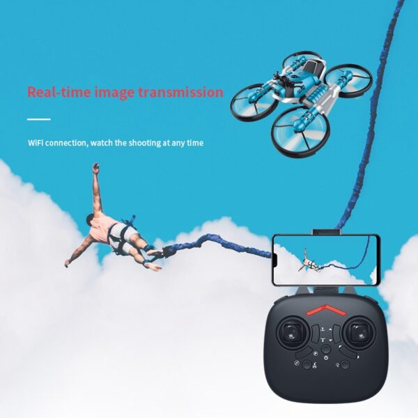 NEW drone with camera 2 4G remote control Helicopter deformation motorcycle folding four axis aircraft rc 4