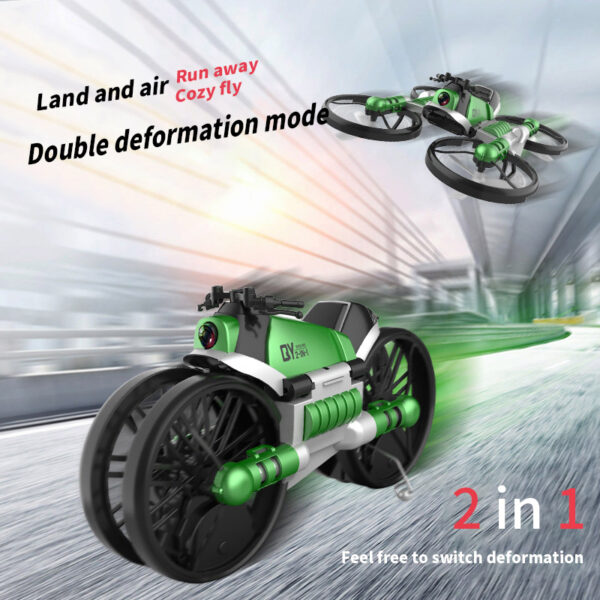 NEW drone with camera 2 4G remote control Helicopter deformation motorcycle folding four axis aircraft rc 5