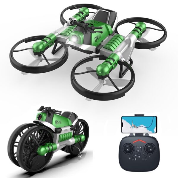 NEW drone with camera 2 4G remote control Helicopter deformation motorcycle folding four axis aircraft rc