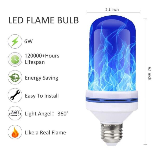 New Flame Effect LED Bulb Flickering Fire LED Wall Light Lamp For Party Garden Yard Christmas 5