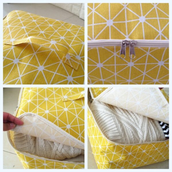 New Simple Cloest Organizer 1 Pcs Durable Storabe Bag Quilt Blnket Sock Stuff Container Portable Folding 2