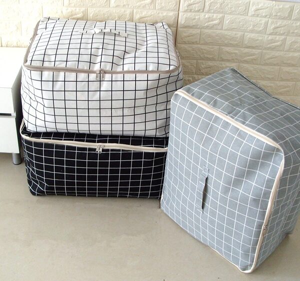 New Simple Cloest Organizer 1 Pcs Durable Storabe Bag Quilt Blnket Sock Stuff Container Portable Folding 4