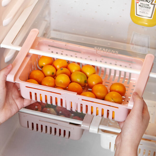 New kitchen storage rack sponge cake drawer shelf container shelf Retractable refrigerator form finishing storage rack 2