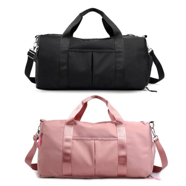Nylon Women Men Travel Sports Gym Shoulder Bag Large Waterproof Nylon Handbags Black Pink Color any ivelany