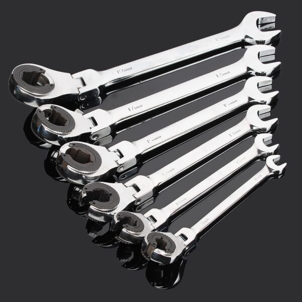 Professional Adjustable Spanner repair tool Ratchet Flare Nut Wrench Spanner Ratchet 72 Ngipon Chrome Vanadium Kamot