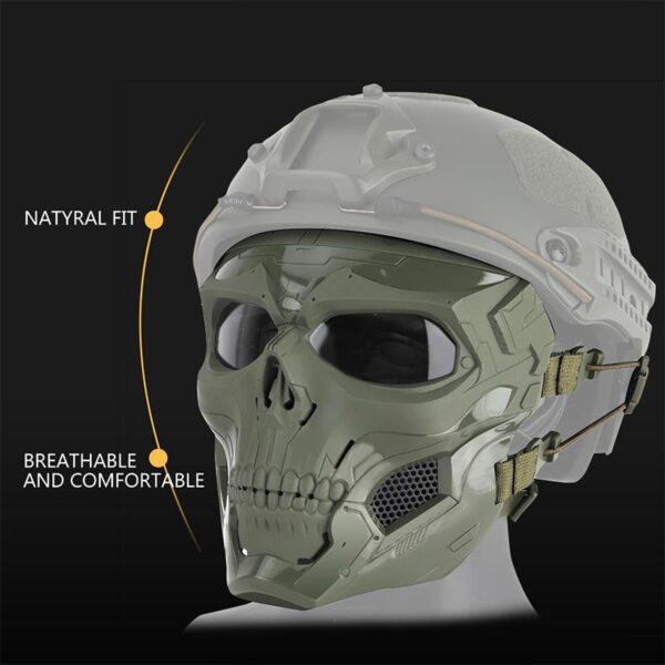 Skull Airsoft Full Face Helmet Mask Horror CS Halloween Protective Masquerade Party Cosplay Outdoor Tactical Masks 4