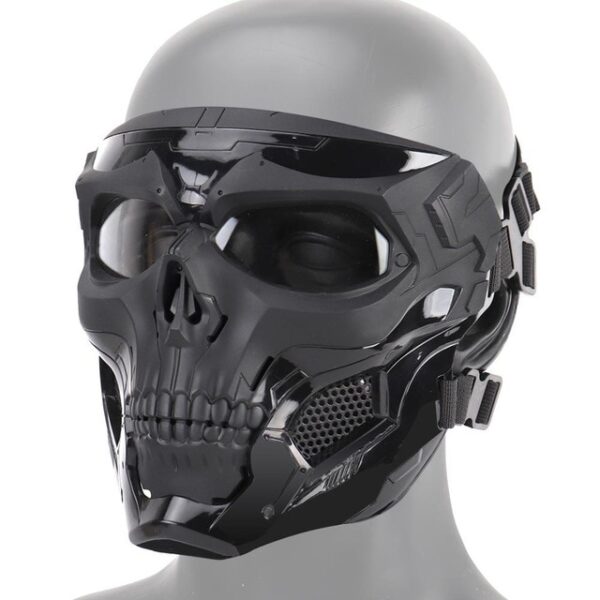 Skull Airsoft Full Face Helmet Mask Horror CS Halloween Protective Masquerade Party Cosplay Outdoor Tactical