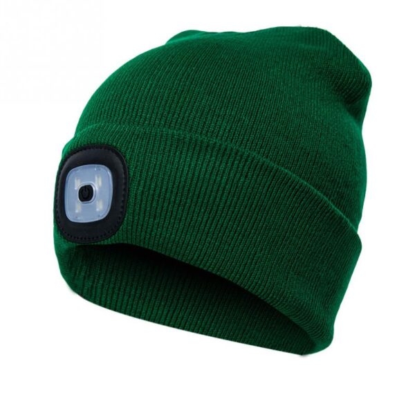 Unisex Beanie LED Lighted Cap Winter Warm Outdoor Fishing Running Knitted Beanie Hat LED Flash Camping 4