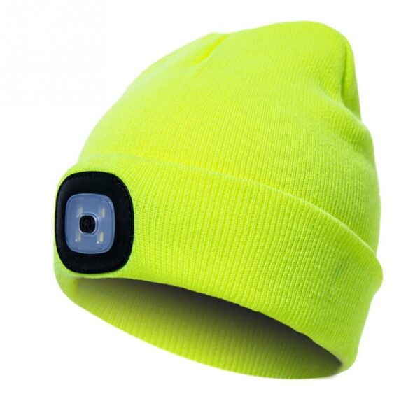 Unisex Beanie LED Lighted Cap Winter Warm Outdoor Fishing Running Knitted Beanie Hat LED Flash Camping 5