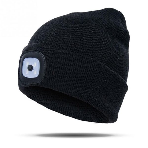 Unisex Beanie LED Lighted Cap Winter Warm Outdoor Fishing Running Knitted Beanie Hat LED Flash