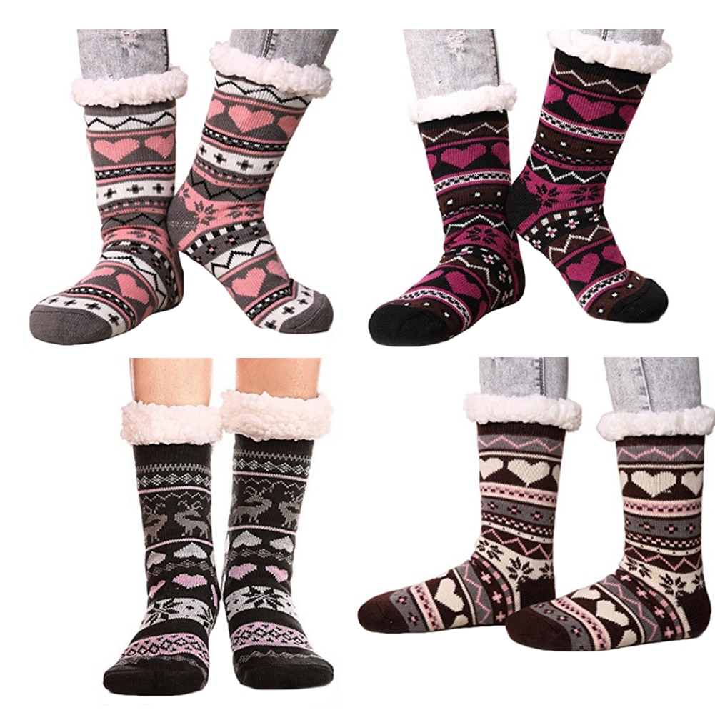 Ekstra varme fleece indendørs sokker, ekstra varme fleece indendørs sokker