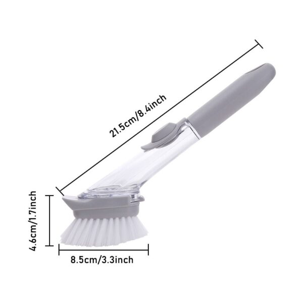 1 5Pcs Double Use Kitchen Cleaning Brush Scrubber Dish Bowl Washing Sponge Automatic Liquid Dispenser Kitchen 5