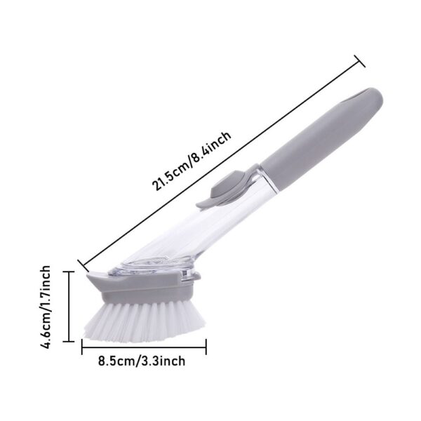 1 5 عدد برس تمیز کننده آشپزخانه دوکاره اسکرابر ظرف کاسه اسفنج شستشوی مایعات اتوماتیک آشپزخانه 5