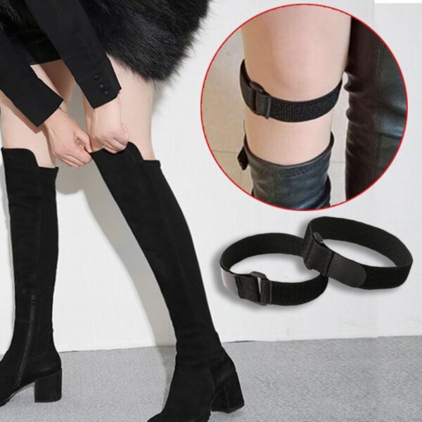 1 Pair Boots Belt Strap Women Lady Fixing Shoes Anti Fall Accessories Elastic Adjustable Inside Non