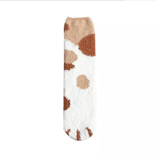 1 pair of plush coral fleece socks female tube socks autumn and winter cat claws cute 4.jpg 640x640 4