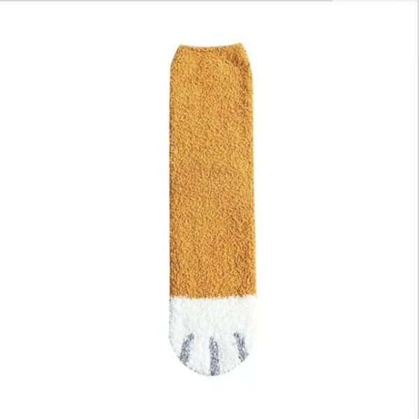 1 pair of plush coral fleece socks female tube socks autumn and winter cat claws cute 5.jpg 640x640 5