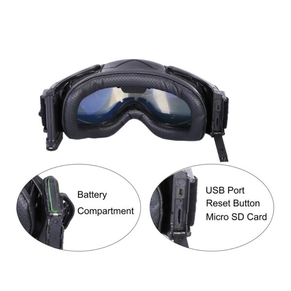 1080P HD Ski Sunglass Goggles WIFI Sports Camera Colorful Double Anti Fog Lens for Ski with 11