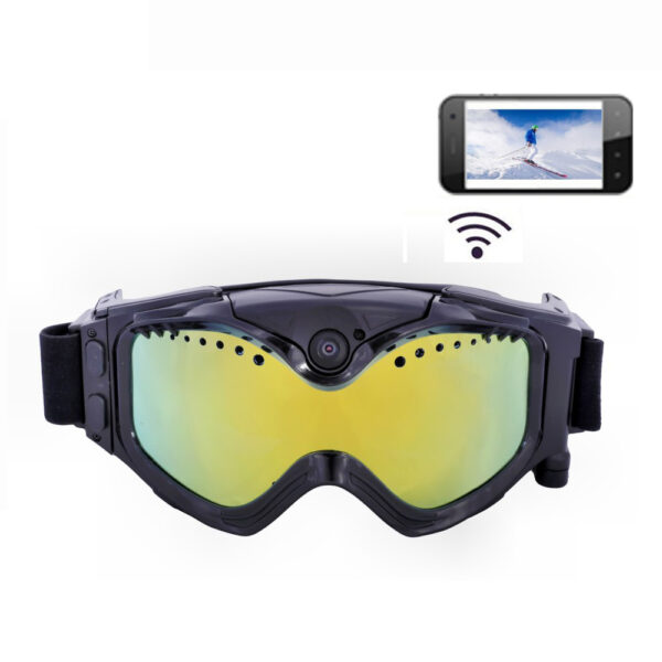 1080P HD Ski Sunglass Goggles WIFI Sports Camera Colorful Double Anti Fog Lens for Ski with 6 1