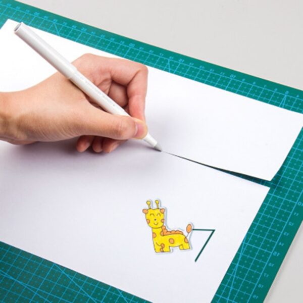 1PCS wear resistant ceramic paper cutter pen knife paper crafts notebook DIY newspaper magazine tool pencil 4