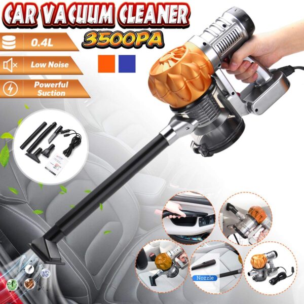 3500pa Strong Power car vacuum cleaner DC 12V 100W Portable Handheld Cyclonic Wet Dry Auto Portable