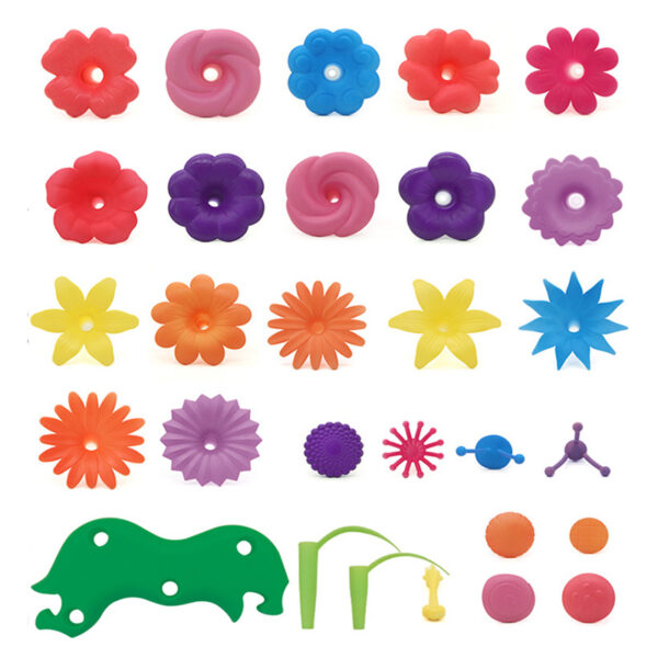 46pcs set Dream Garden Series Girls Flower Interconnecting Blocks Toys Educational Assembly Blocks Creative DIY Bricks 5