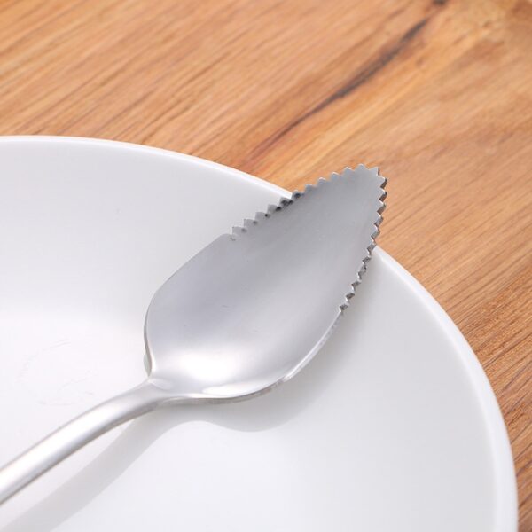 4PC Long Handle Stainless Steel Spoons Fruit Grapefruit Spoon Mirror Polishing Dessert Coffee Stirring Spoons Tea 1