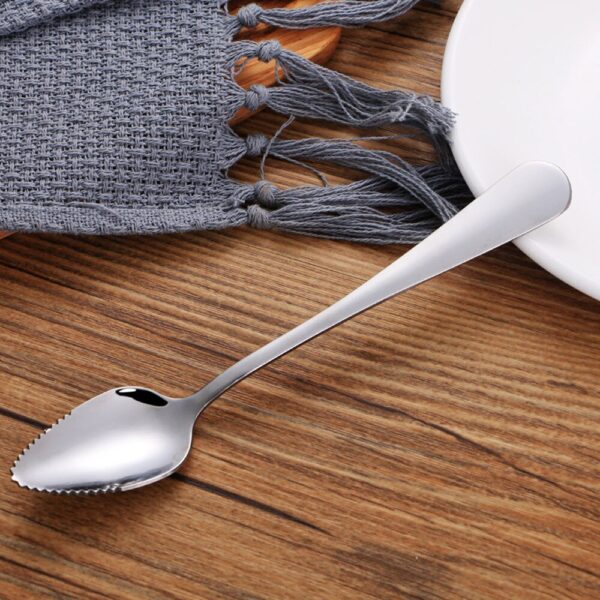 4PC Long Handle Stainless Steel Spoons Fruit Grapefruit Spoon Mirror Polishing Dessert Coffee Stirring Spoons Tea 2