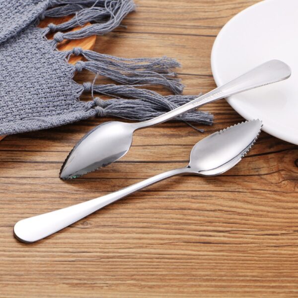 4PC Long Handle Stainless Steel Spoons Fruit Grapefruit Spoon Mirror Polishing Dessert Coffee Stirring Spoons Tea 4