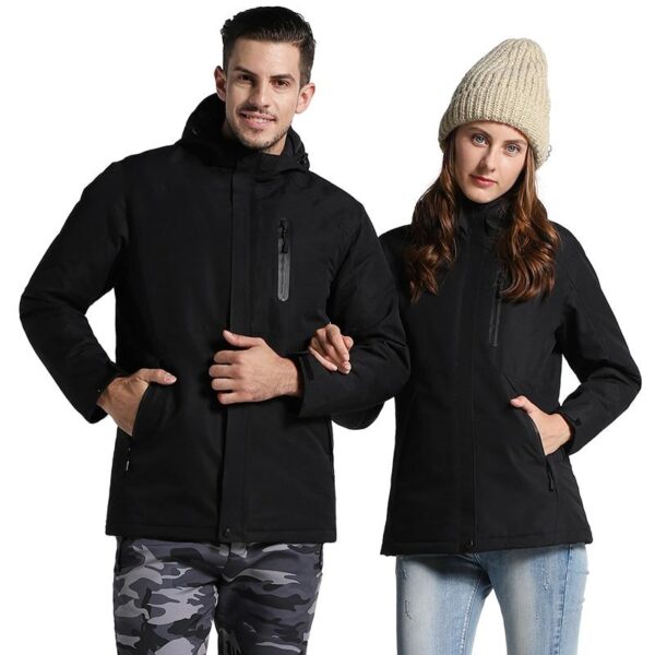 5 BINTUOSHI Outdoor Sport Windbreaker Smart USB Heating Cotton Garment For Men And Women Big Size Coat 1