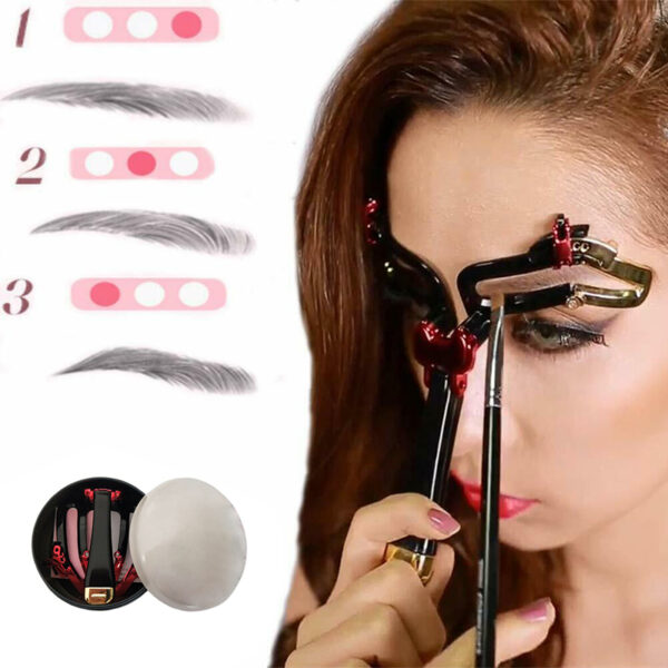 Brand New Adjustable Eyebrow Shapes Stencil Makeup Model Template Tool LVS88 2