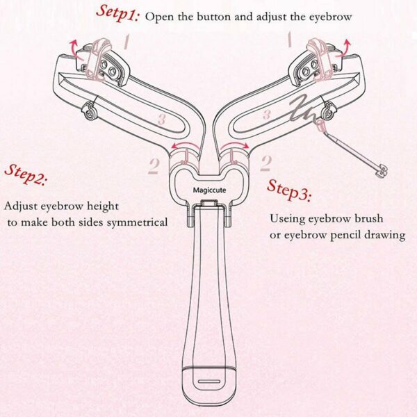 I-Brand eNtsha ye-Eyebrow ehlengahlengiswayo yeeMilo zeStencil Makeup Model Template Tool LVS88 5