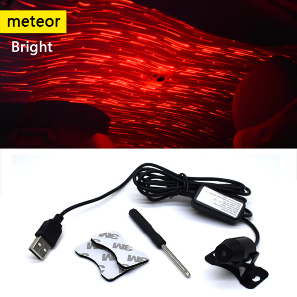 CNSUNNYLIGHT USB LED Car Atmosphere Ambient Star Light DJ RGB Colorful Music Sound Lamp Christmas Interior 3