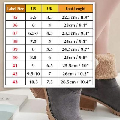 Premium Women Suede Snow Chunky Ankle Boots, Premium Women Suede Snow Chunky Ankle Boots