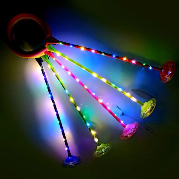 Children LED Flashing Jumping Rope Ball Colorful Ankle Skip Jump Ropes Sports Swing Ball Toys Fun 1