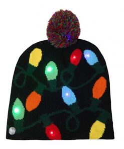 Christmas Hat with Light Soft Warm Christmas Tree Snowflake Gingerbread Man Print Christmas Hats Beanie Knitted 1.jpg 640x640 1