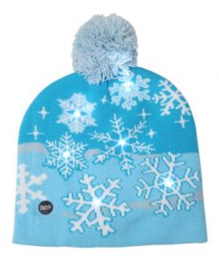Christmas Hat with Light Soft Warm Christmas Tree Snowflake Gingerbread Man Print Christmas Hats Beanie Knitted 2.jpg 640x640 2